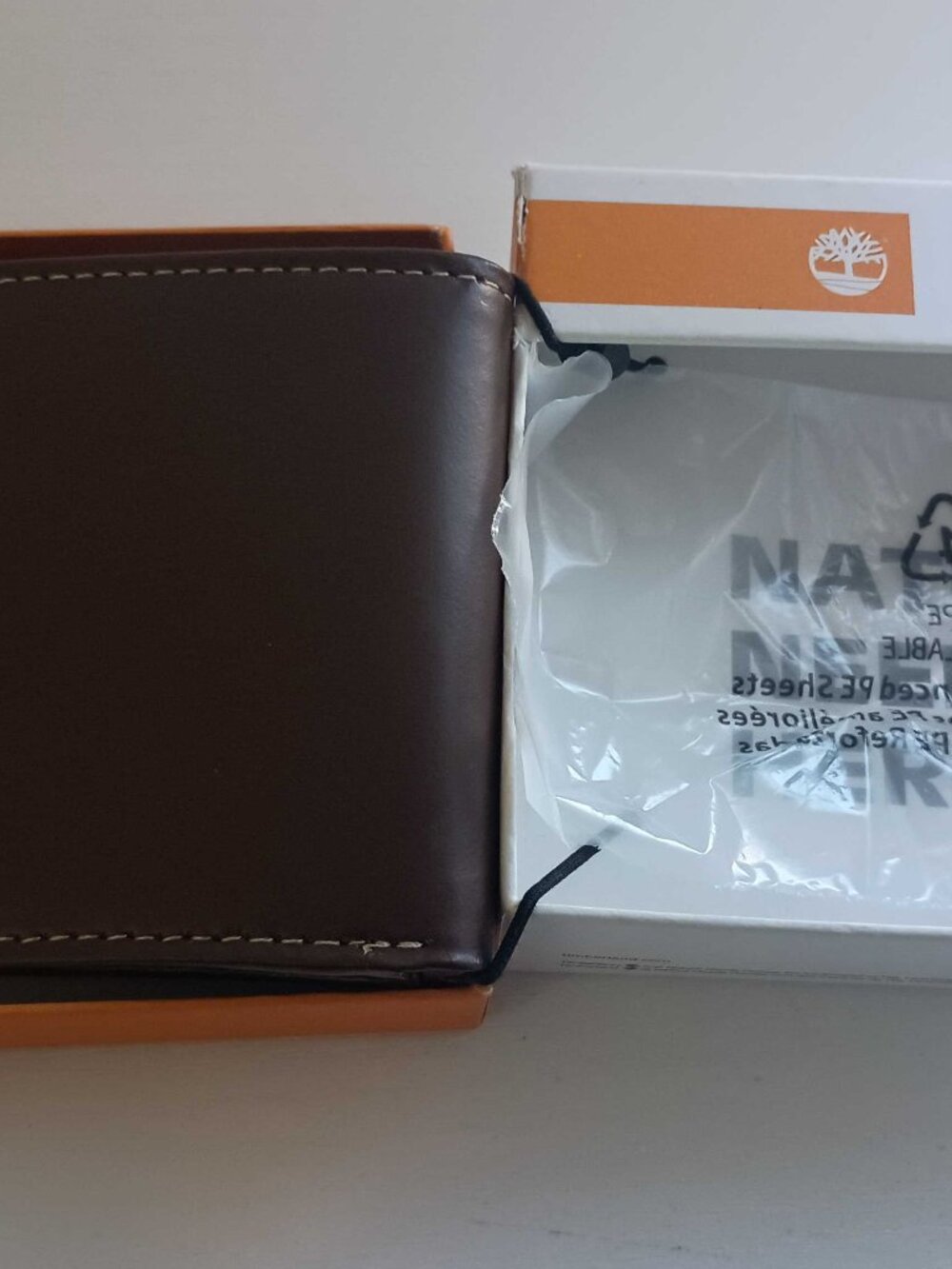 Timberland Men's Leather Bifold Wallet Dark Brown NWB NWT - Picture 4 of 6